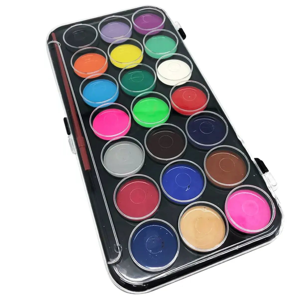 Watercolour Paint Set With Brush (21 Colours) - NextParty