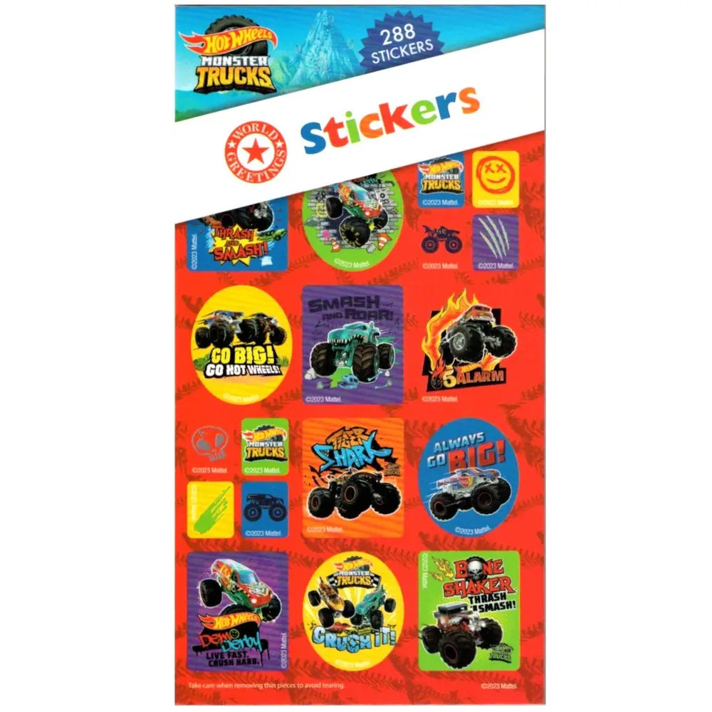 Monster Trucks Sticker Book 288pk (12 Sheets)