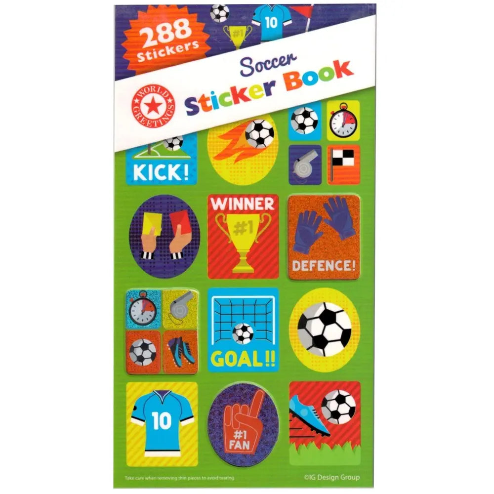 Soccer Sticker Book 288pk (12 Sheets)