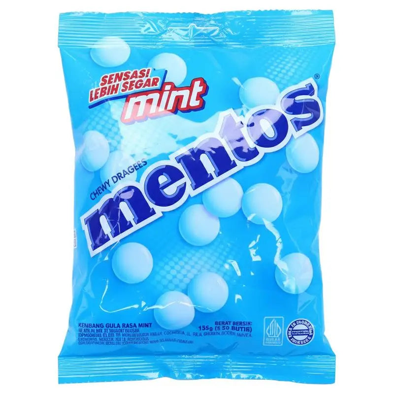 Mentos Mint Chewy Dragees 135g Bag (50pcs) Single Flow Wrap