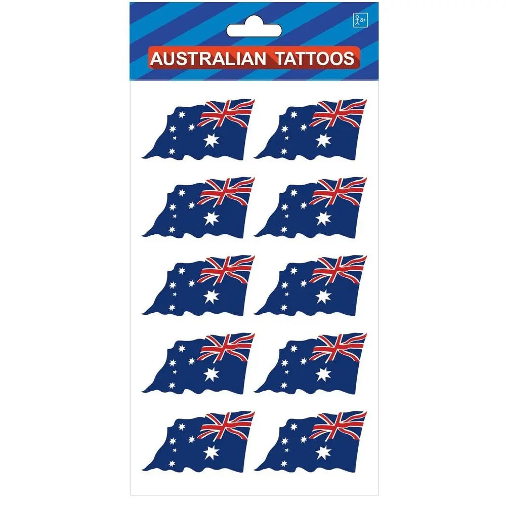 Australian Fake Tattoos Assorted (1 Sheet) Australia Day