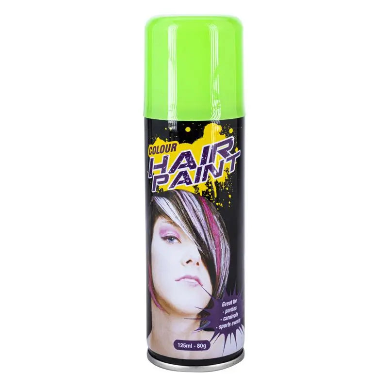 Fluro Green Colour Hair Spray 125ml Temporary Coloured Hairspray