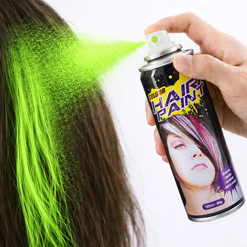 Fluro Green Colour Hair Spray 125ml Temporary Coloured Hairspray