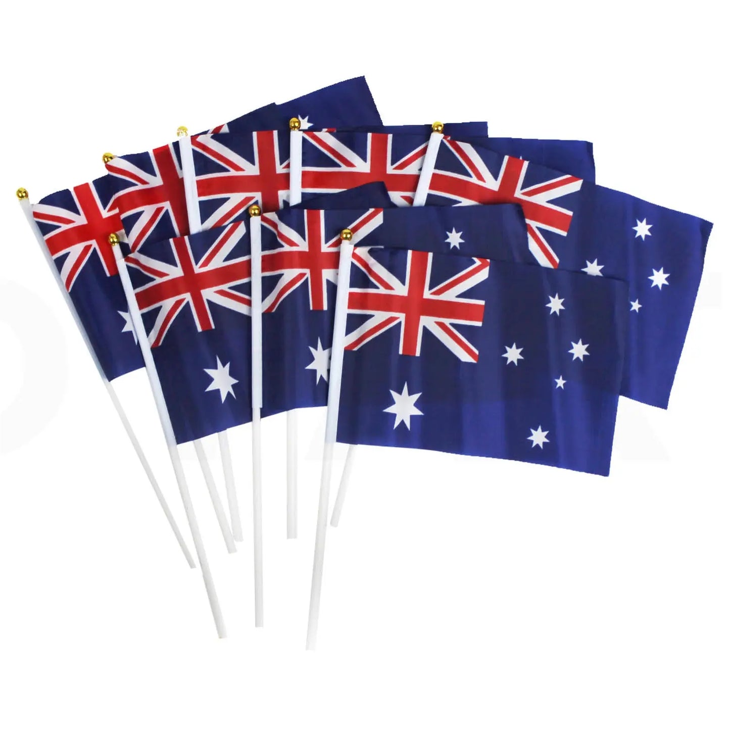 Australian Hand Flags 8pcs 21cm x 14cm