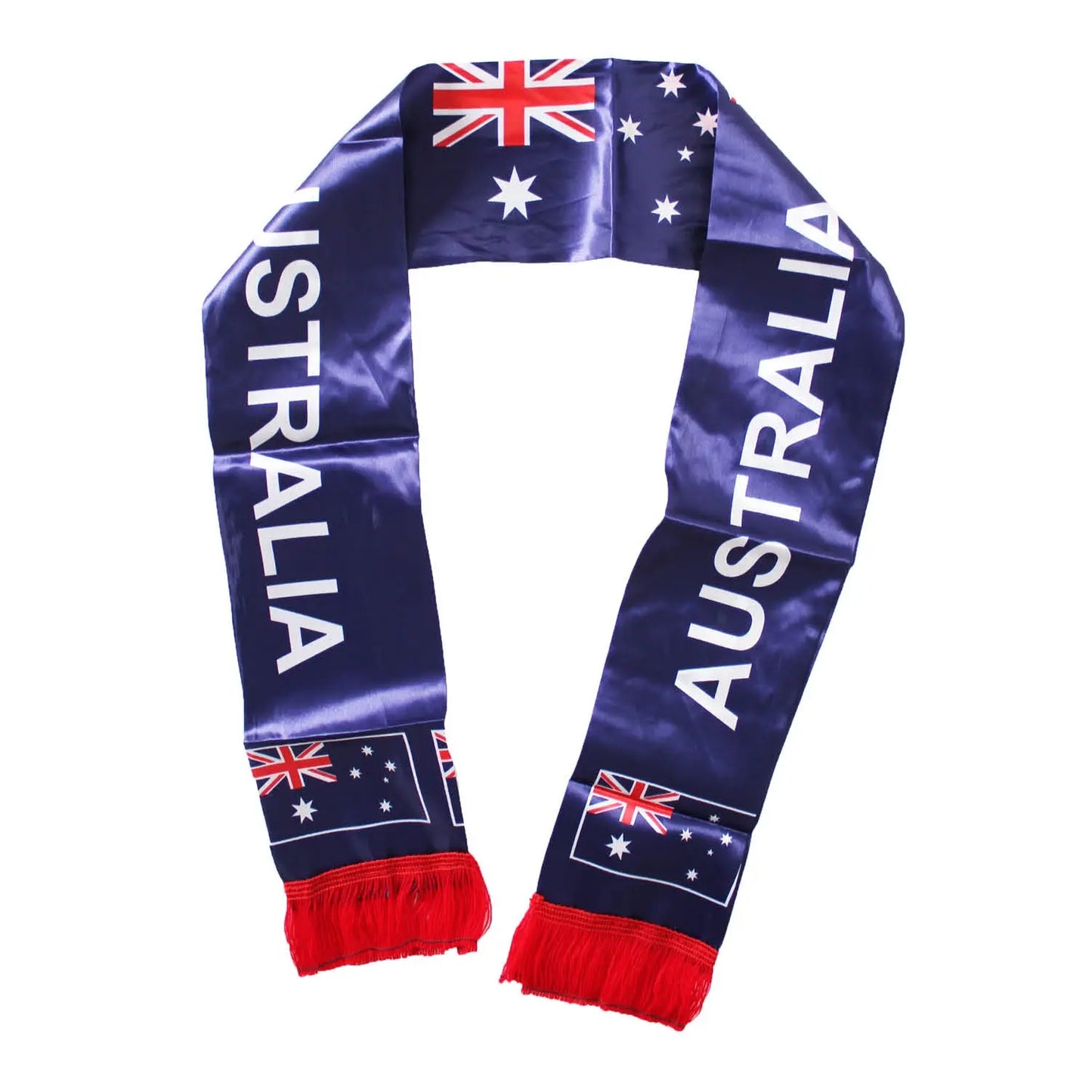 Australian Flag Scarf With Fringing 150cm x 15cm