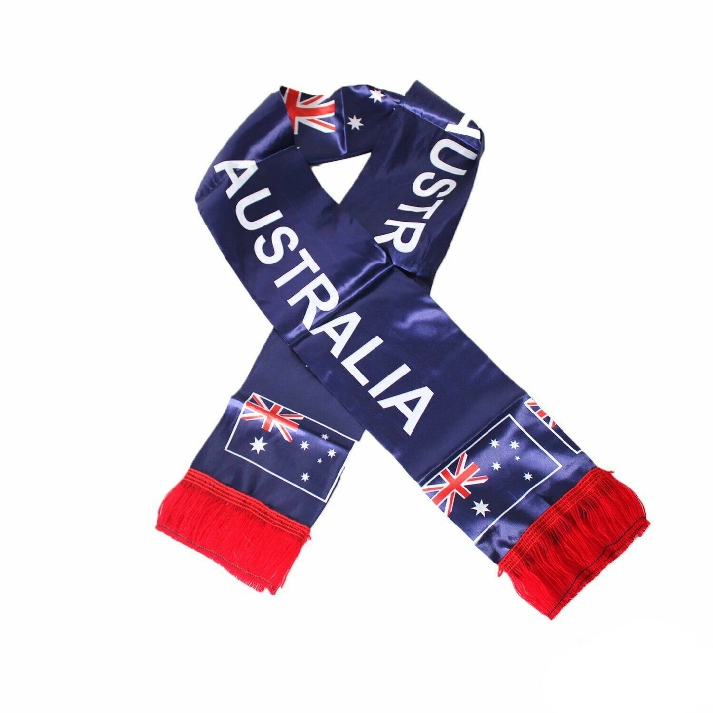 Australian Flag Scarf With Fringing 150cm x 15cm