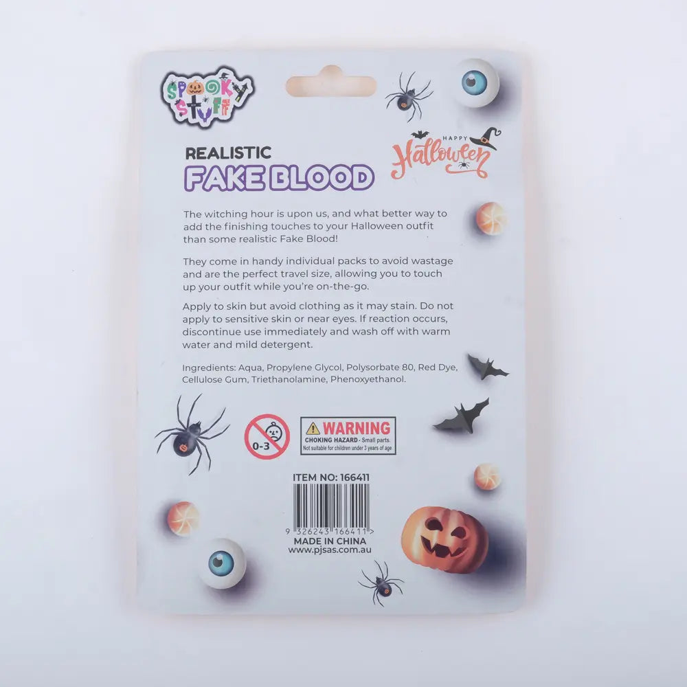 Fake Blood 5pcs 37.5ml Disposable Packs Halloween