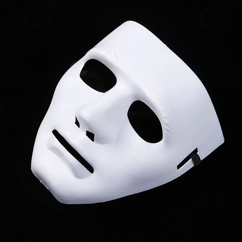 Plain White Full Face Plastic Mask