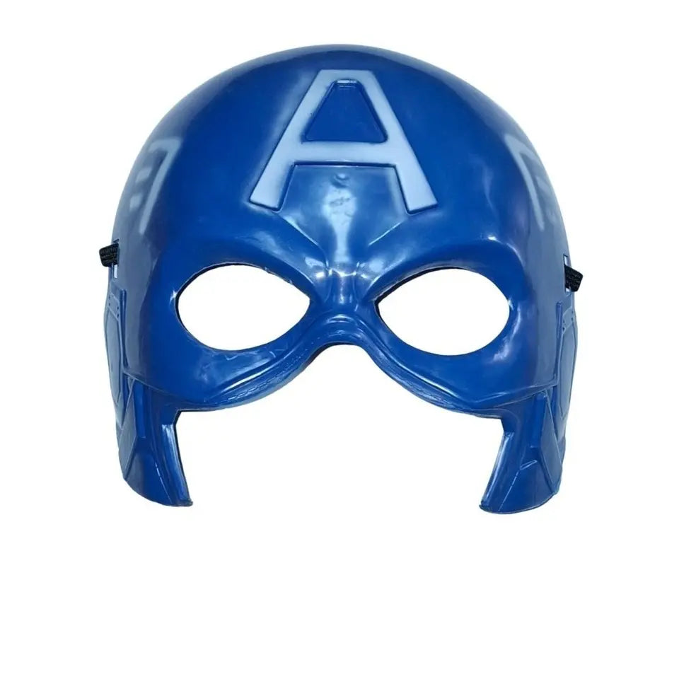 Blue Captain Hero Plastic Mask