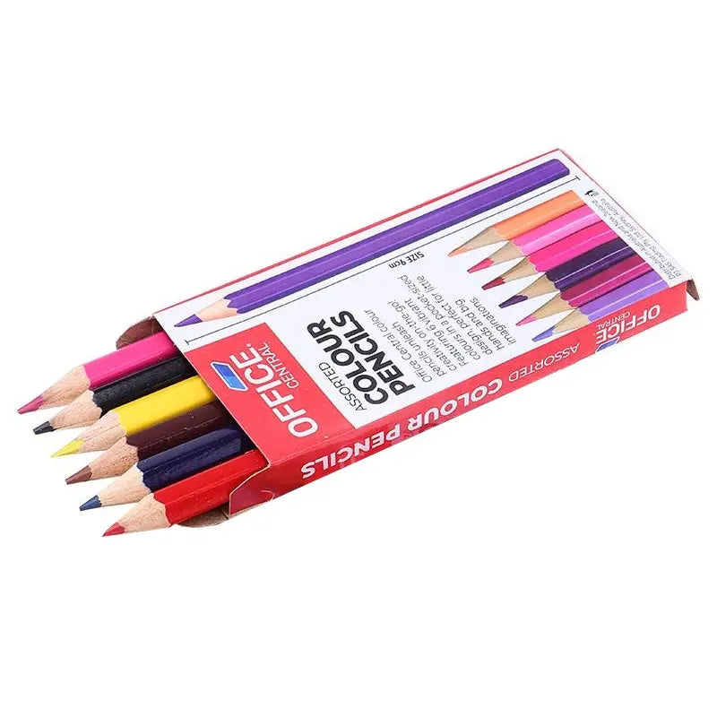 Mini Coloured Pencils 6pcs Assorted Colours