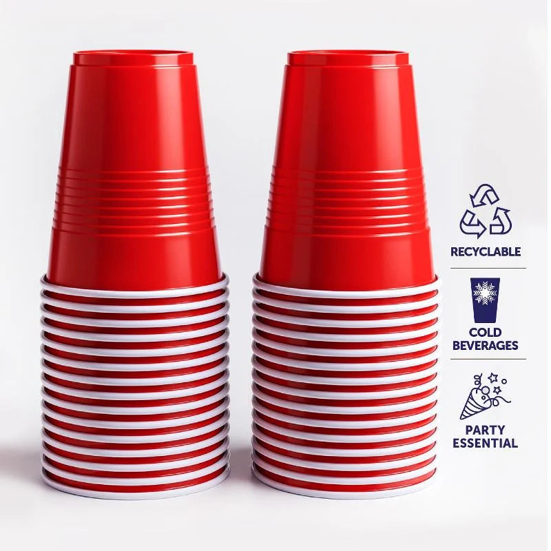 American Style Red Plastic Party Cups 265ml 20pk