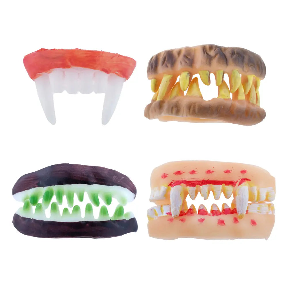 Spooky Fake Teeth 1pc (4 Assorted Designs) Halloween