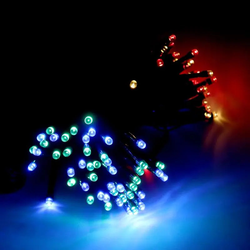 Solar 100 Multicolour LED Fairy Lights 7.5M Total Length