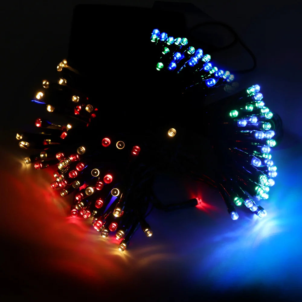 Solar 200 Multicolour LED Fairy Lights 13.5M Total Length