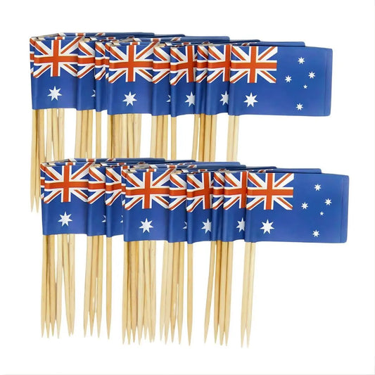 Australian Flag Toothpicks 50pcs Australia Day Picks