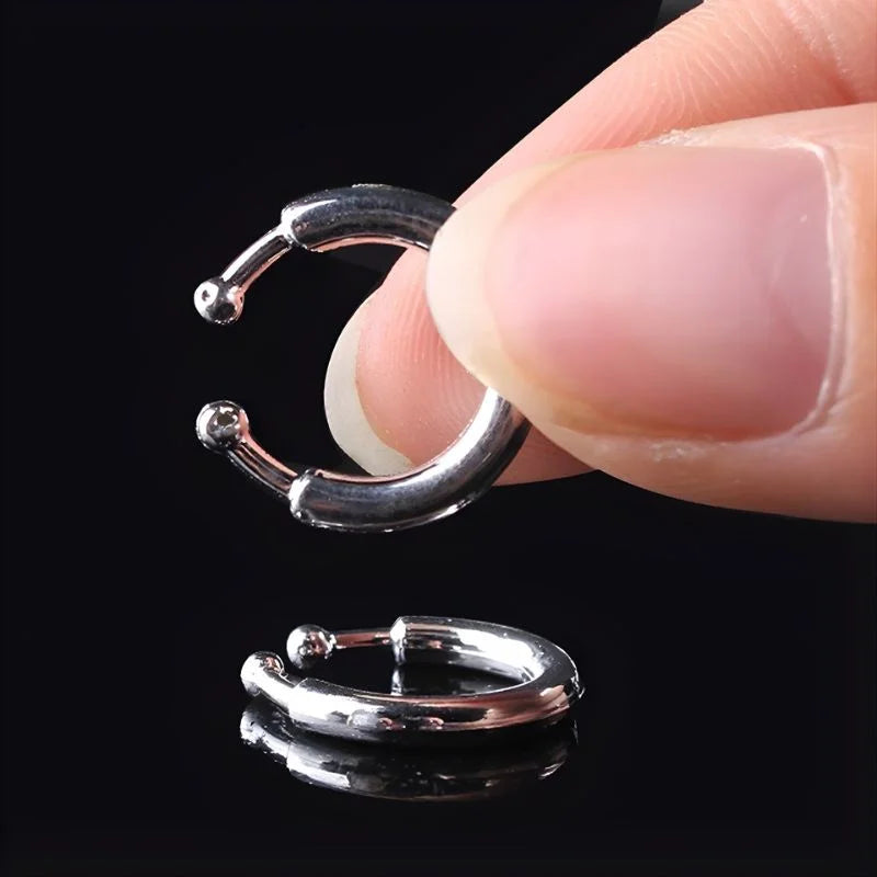 Fake Body Piercing 8pcs Nose Lips Eyebrows Ears Rings