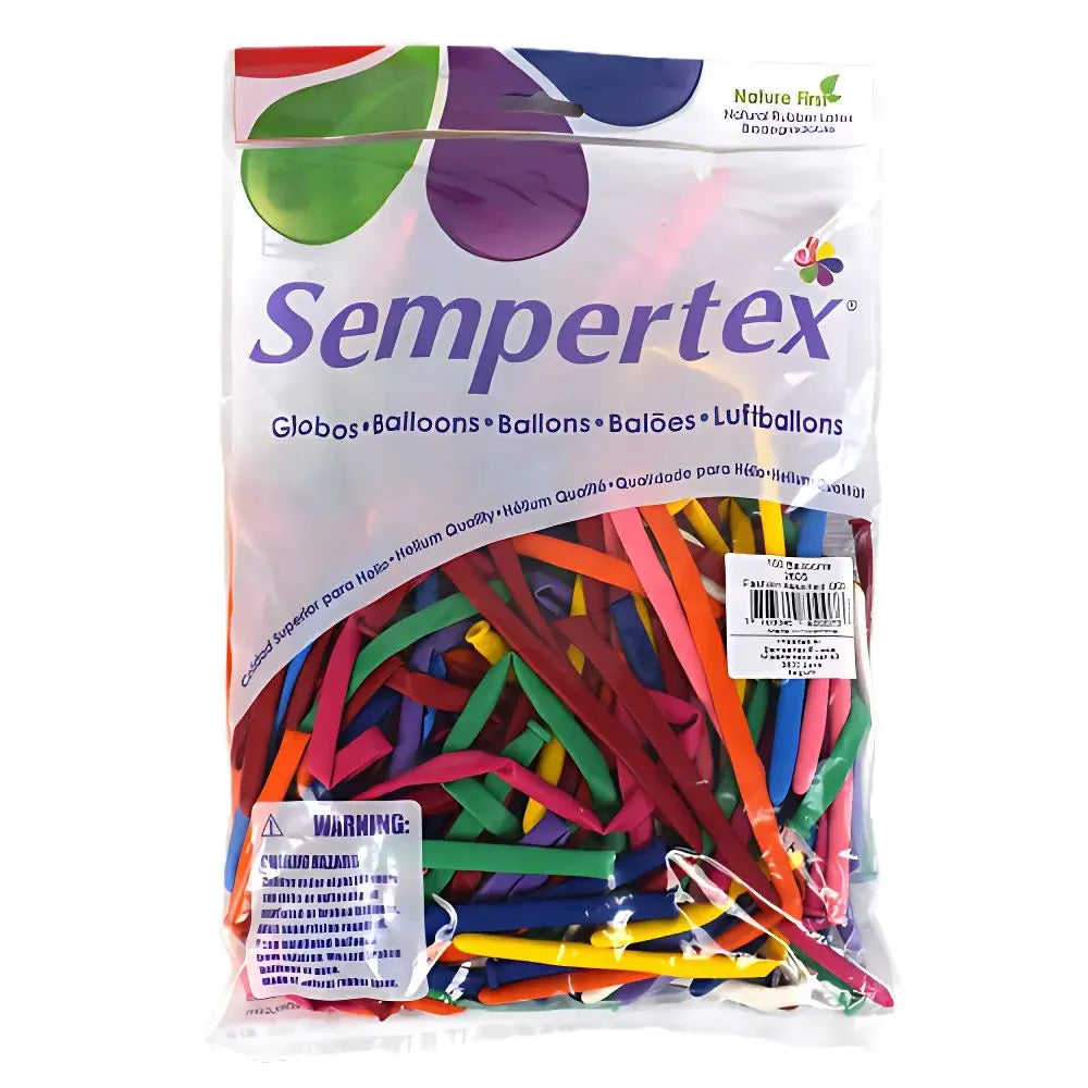 Sempertex Assorted 260s Modelling Fashion Latex Balloons 100pk Twist & Shape