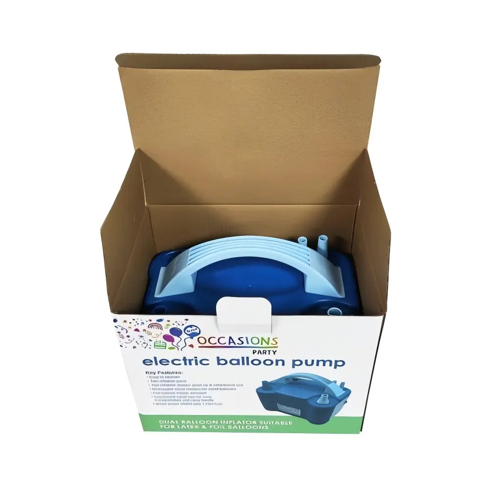 Electric Balloon Inflator Pump Twin Nozzle - Blue