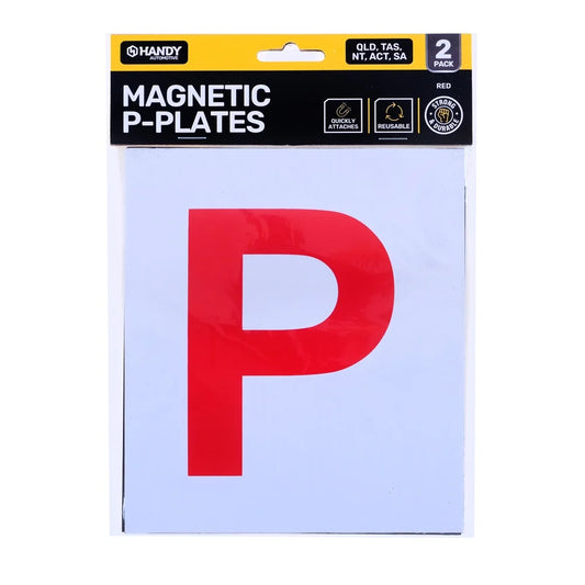 Magnetic Red P Plates 2pcs - QLD/TAS/NT/ACT/SA