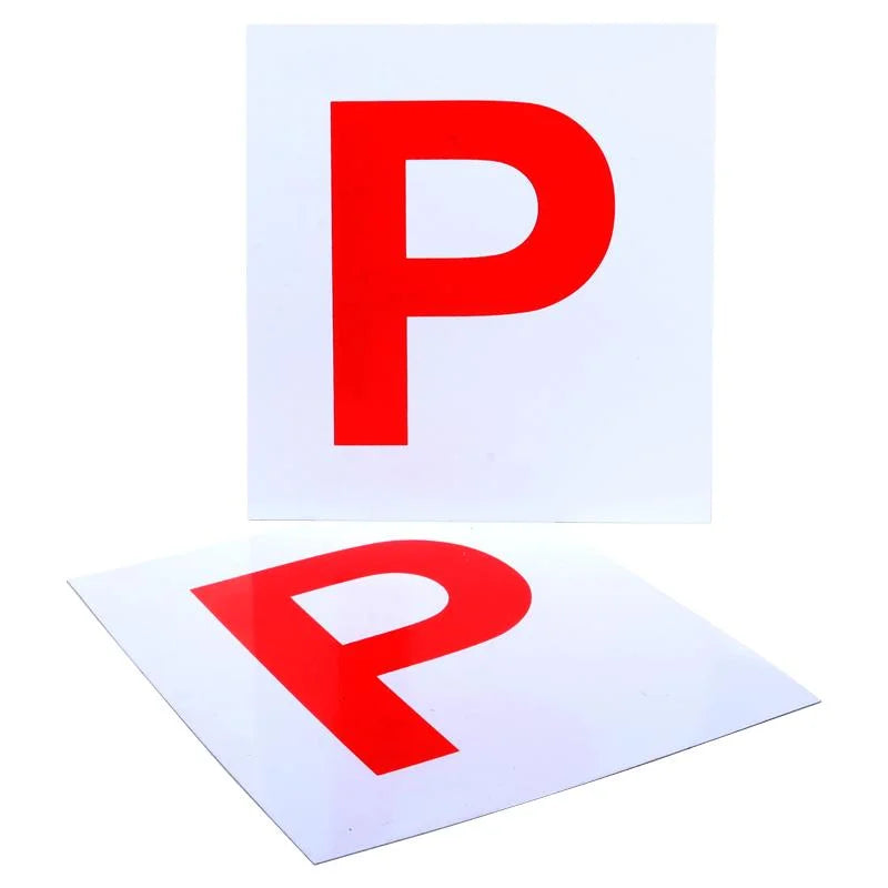 Magnetic Red P Plates 2pcs - QLD/TAS/NT/ACT/SA