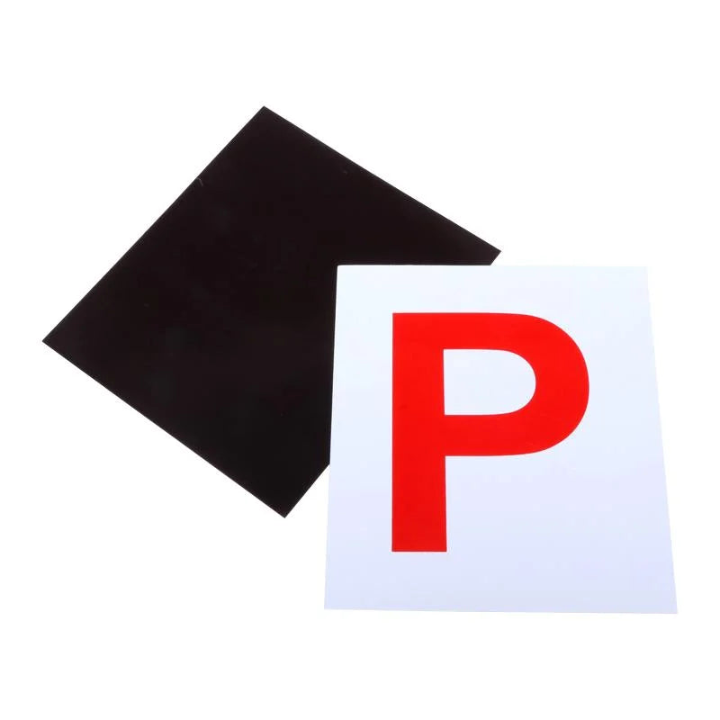 Magnetic Red P Plates 2pcs - QLD/TAS/NT/ACT/SA