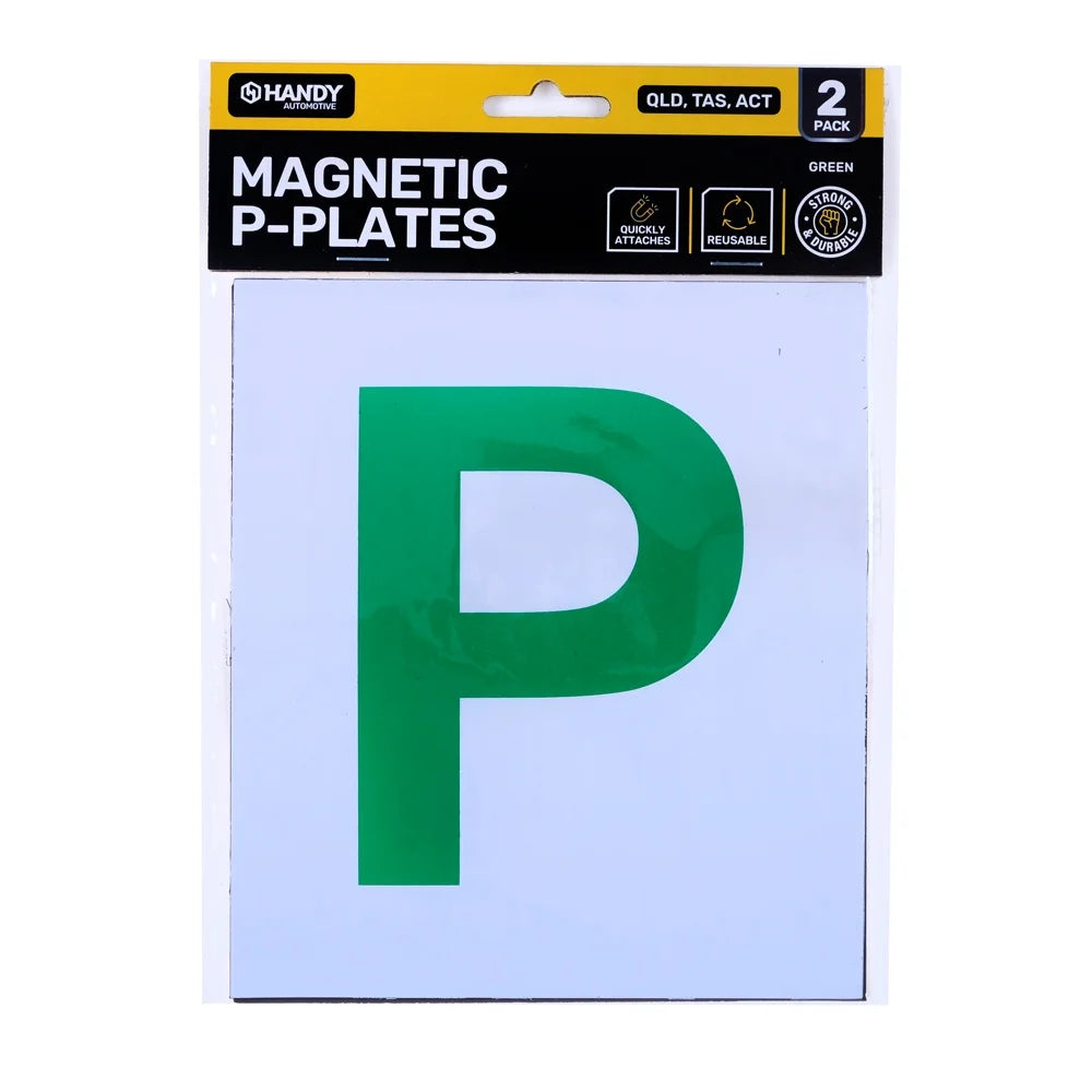 Magnetic Green P Plates 2pcs - QLD/TAS/ACT