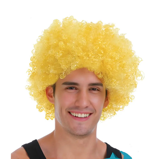 Yellow Afro Wig 70's