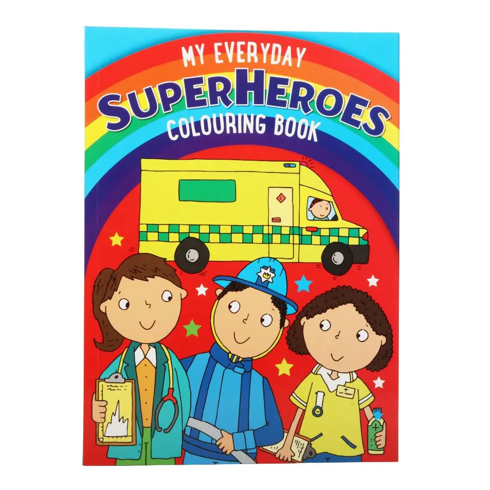 2 Colouring Books 56-page A4 Super Hero