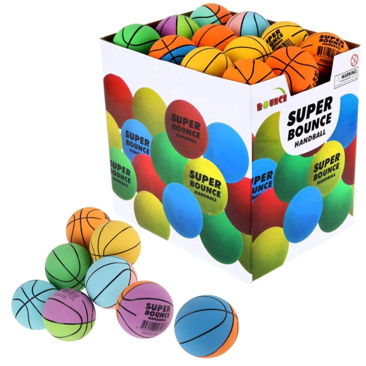 Super Bounce Hand Balls Basketballs 6cm 48pcs Party Favours