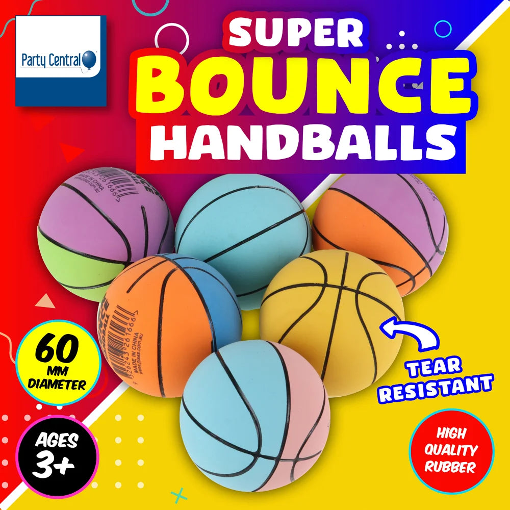 Super Bounce Hand Balls Basketballs 6cm 48pcs Party Favours