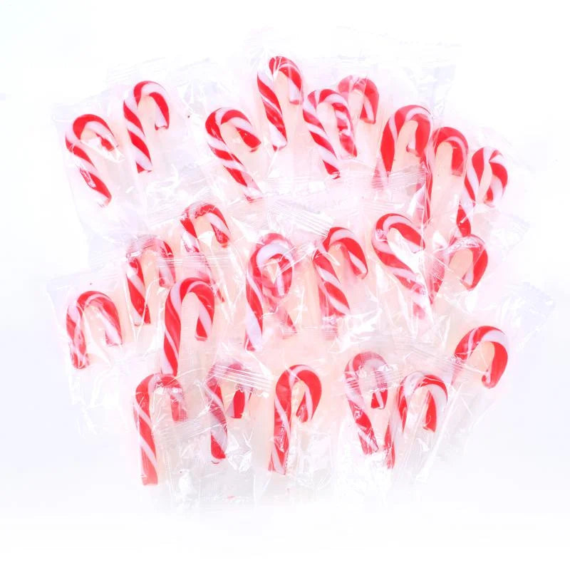Mini Peppermint Candy Canes 120g Bag 24pcs Red & White Striped
