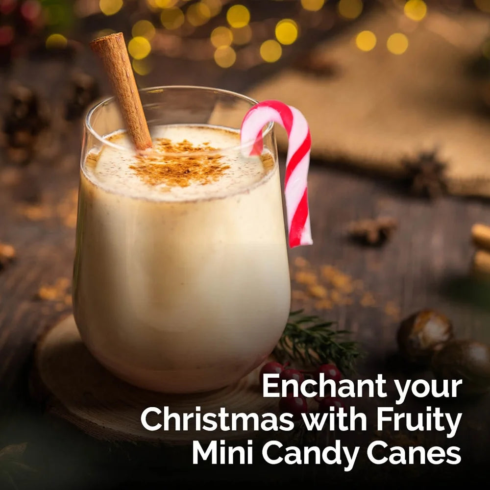 Mini Peppermint Candy Canes 120g Bag 24pcs Red & White Striped