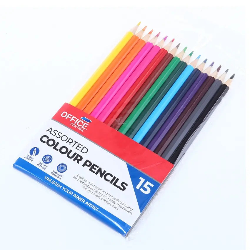 Multi-Coloured Pencils 18cm 15pk