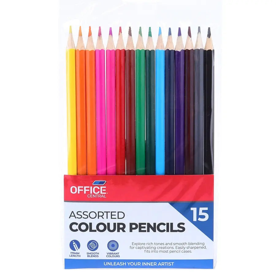 Multi-Coloured Pencils 18cm 15pk