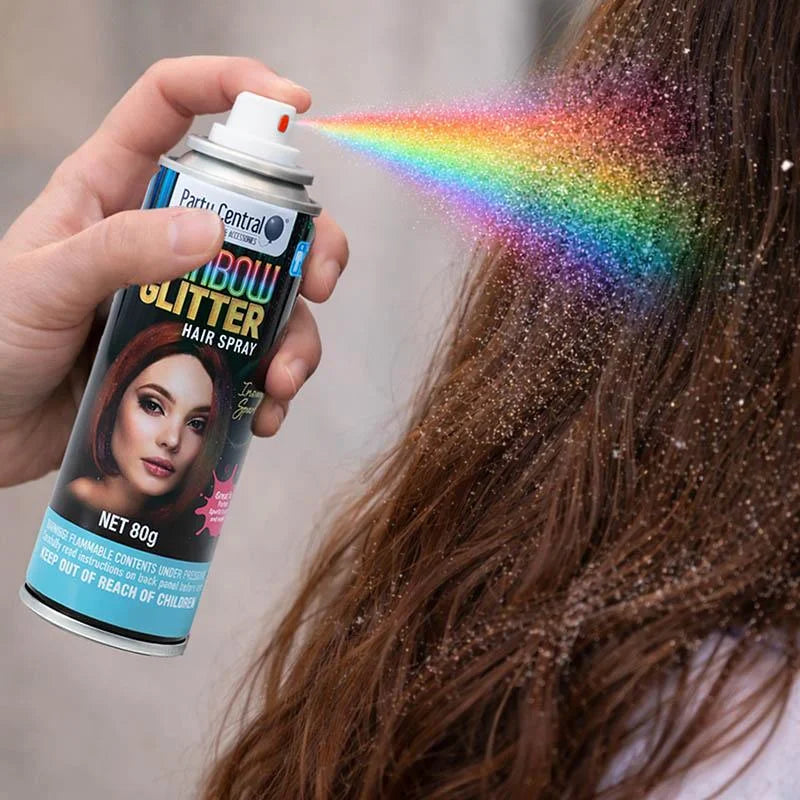 Rainbow Glitter Colour Hair Spray 125ml Temporary Coloured Hairspray