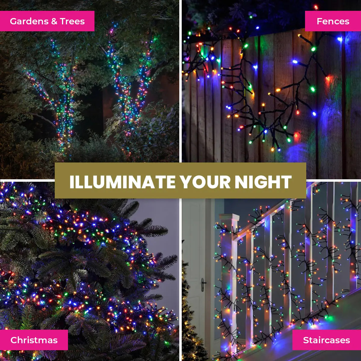400 Multicolour LED Fairy Lights 42M Total Length 8 Functions