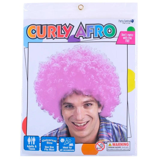 Pink Afro Curly Wig