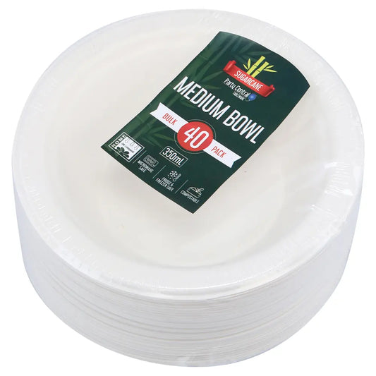 Sugarcane Medium Snack Bowls 350ml 15cm 40pcs
