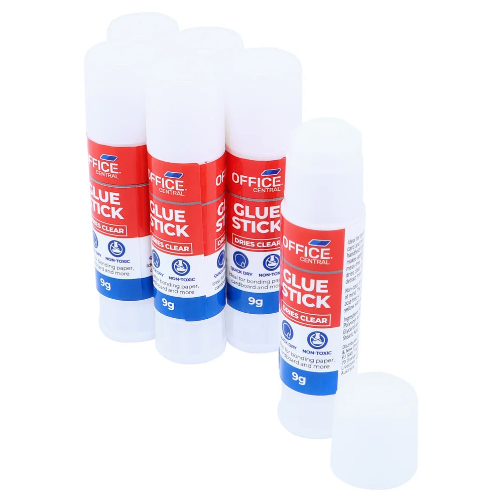 Glue Sticks 6pcs 8cm x 2cm Dries Clear