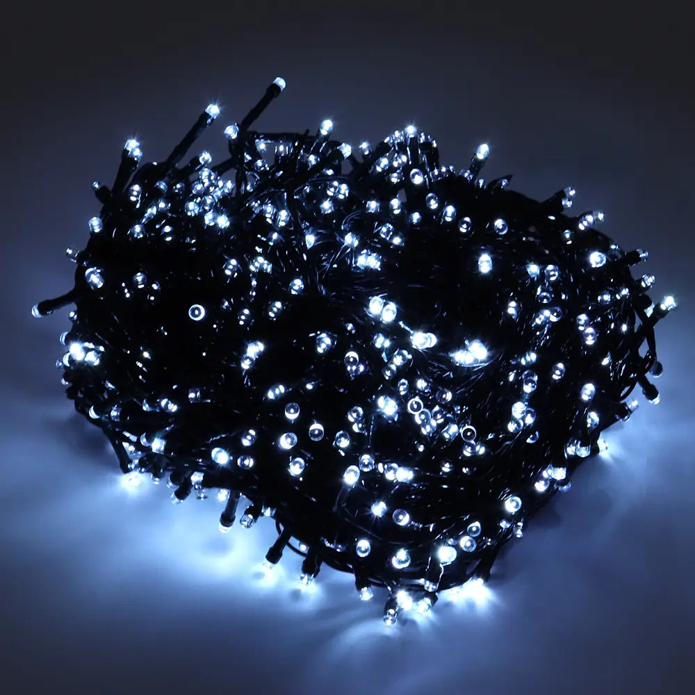 Solar 800 Cool White LED Fairy Lights 49.5M Total Length