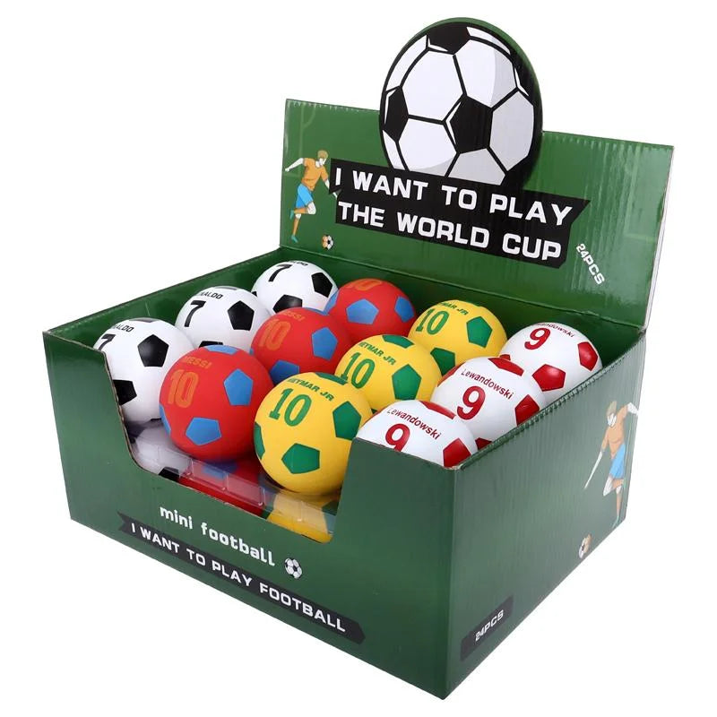 Super Bounce Hand Balls Soccer 6cm 24pcs Party Favours
