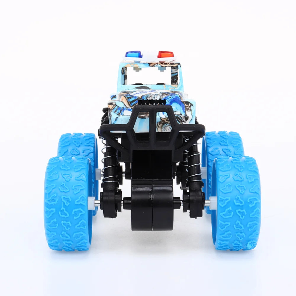 4 Friction Monster Trucks 4WD 8.5 x 8 x 7.5cm White Black Blue Grey