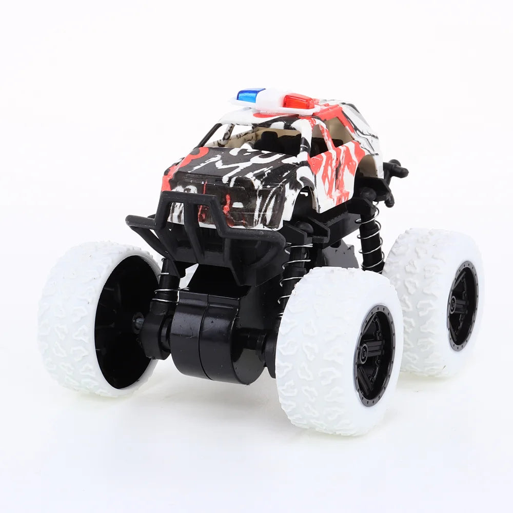 4 Friction Monster Trucks 4WD 8.5 x 8 x 7.5cm White Black Blue Grey
