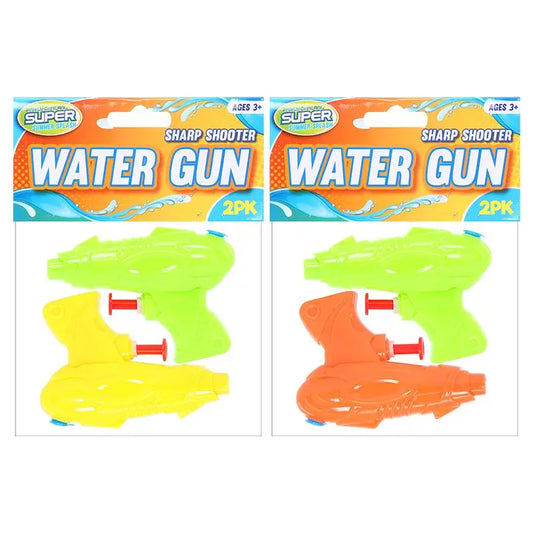 Mini Water Guns 4pcs 10cm Pistols Assorted Colours