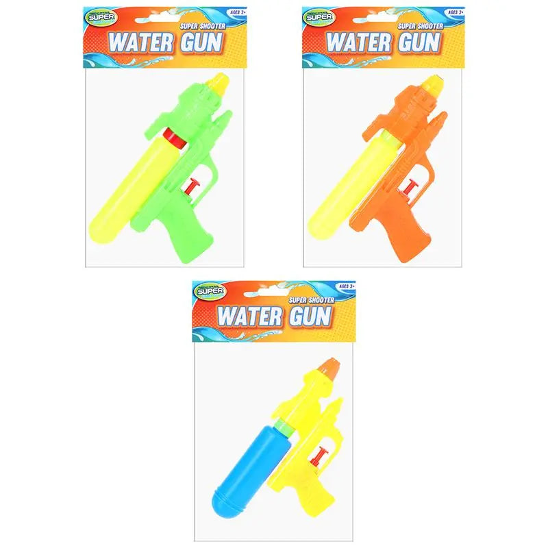 Water Guns 3pcs 19cm Shooters Assorted Colours