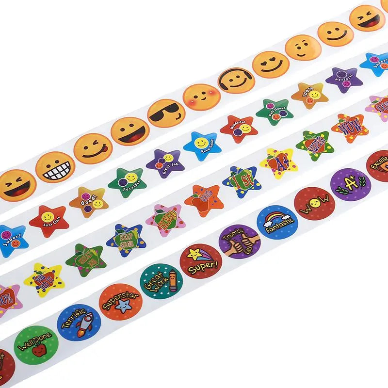 4 Assorted Sticker Boxes (600 Stickers) Fun / Teacher Packs