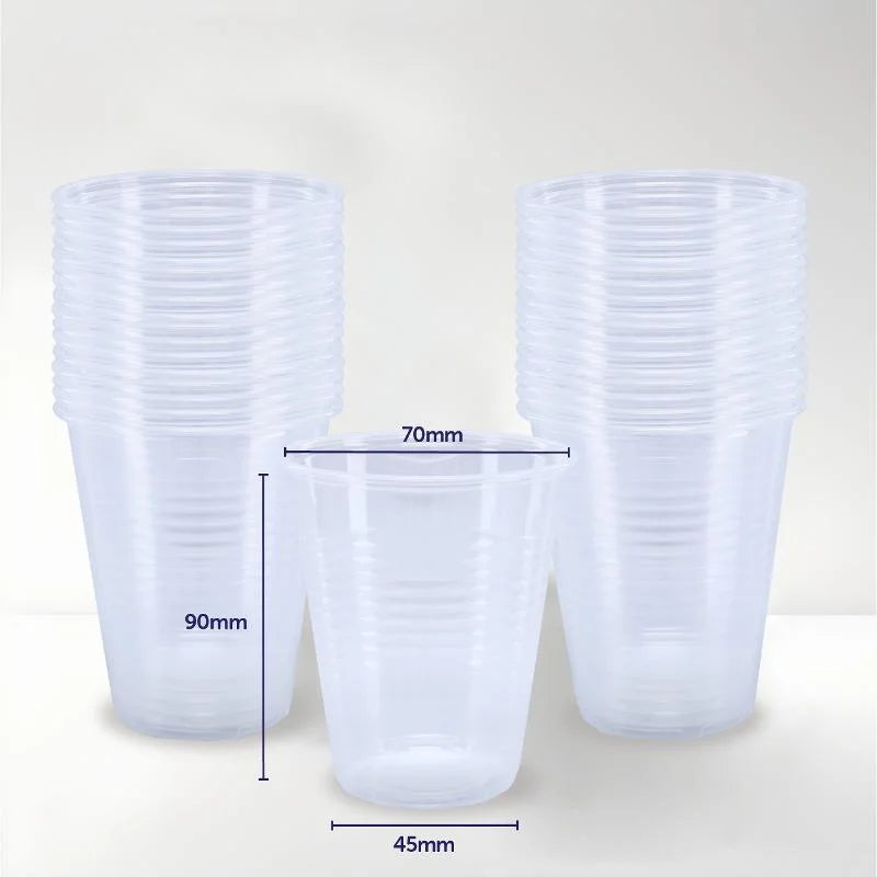 Clear Plastic Party Cups 200ml 50pcs Bulk Pack