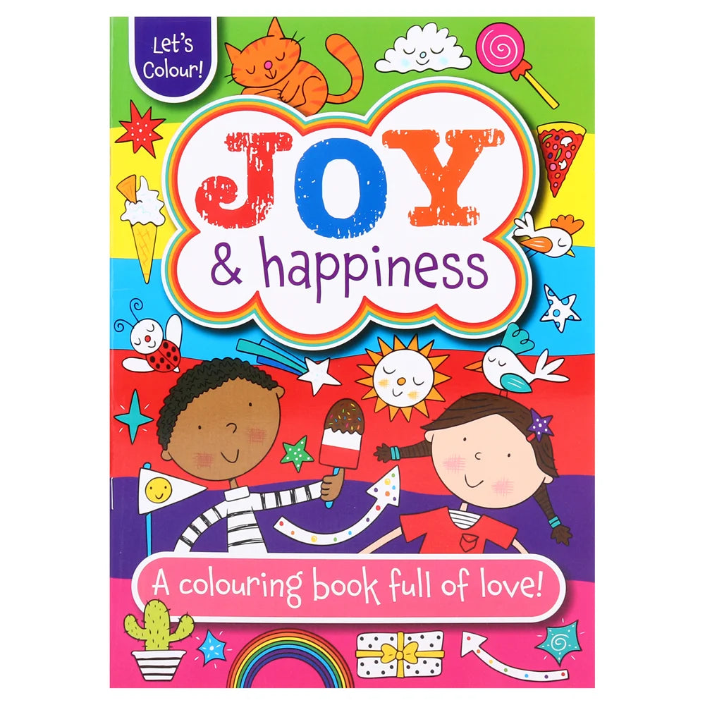 2 Joy And Happiness Colouring Books 32-Page A4 Size