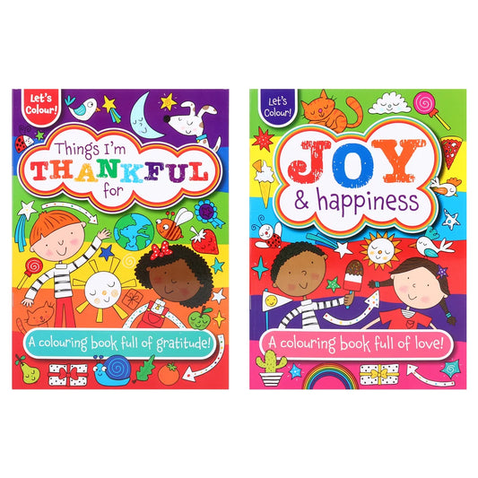 2 Joy And Happiness Colouring Books 32-Page A4 Size