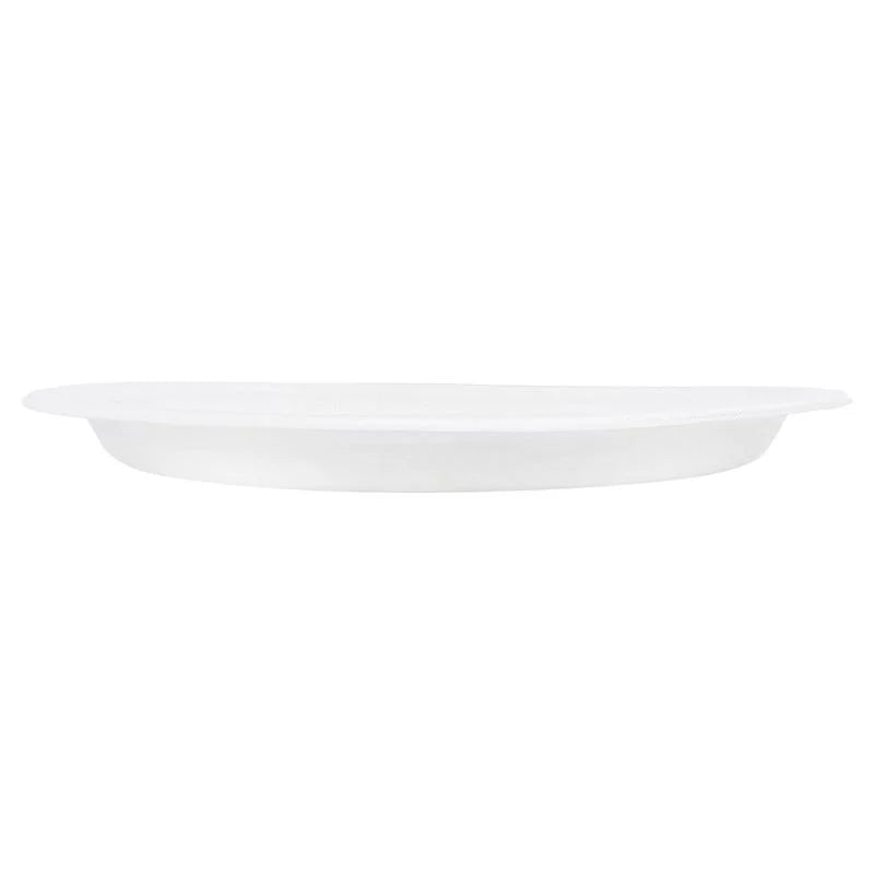 White Large Round Sugarcane Plates 23cm (9") 50pcs